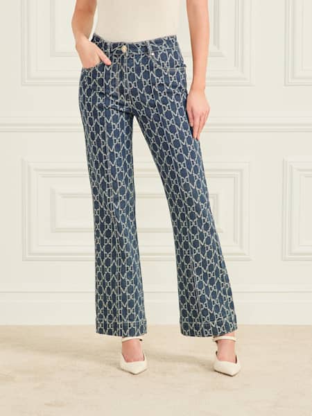 Bea Monogram Denim Pant