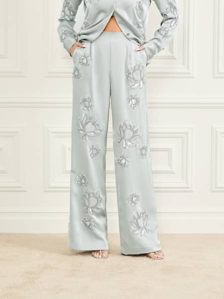 Gwen Embroidered Flower Pant