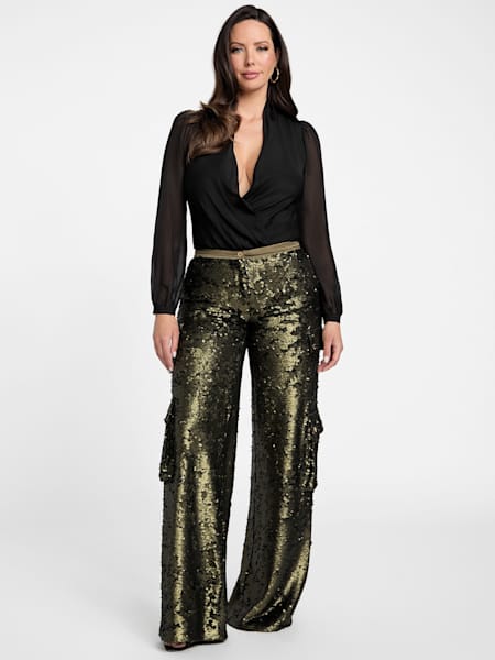 Kaia Sequin Cargo Pants