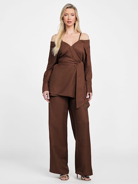 Eco Greta Linen-Blend Wrap Tunic