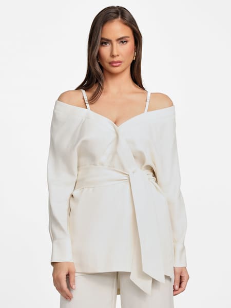 Eco Greta Linen-Blend Wrap Tunic