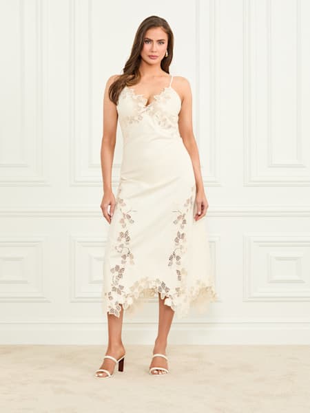 Brooke Crochet Floral Midi Dress