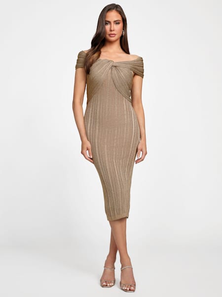 Gia Twisted Lurex Dress