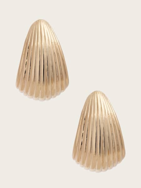 Gold-Tone Teardrop Earring