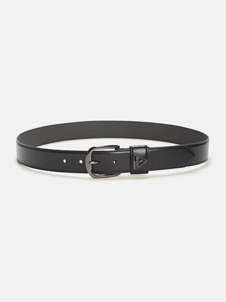 Black Faux-Leather Belt
