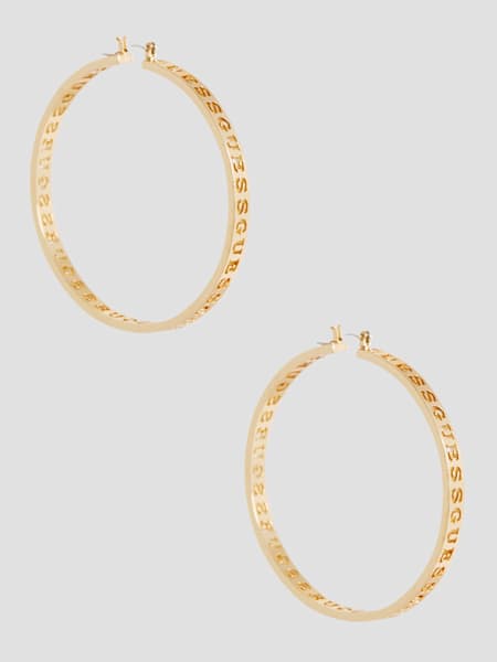 Gold-Tone Oversized Hoop Earrings