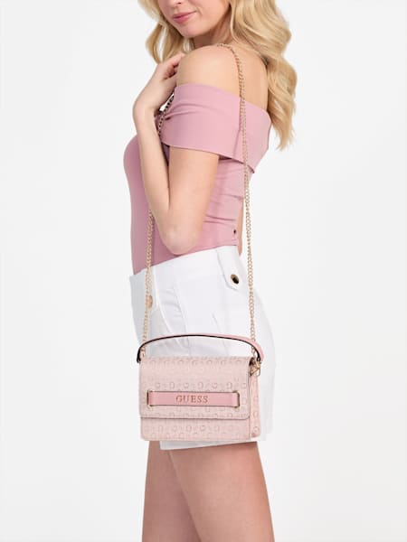 Mini sac à bandoulière à logo en jacquard Deerfield