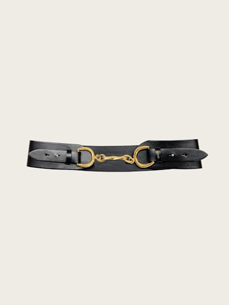 Bamboo Clasp Leather Belt