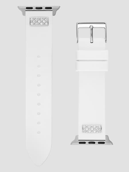 Rhinestone White Silicone 38-41 mm Band for Apple Watch®