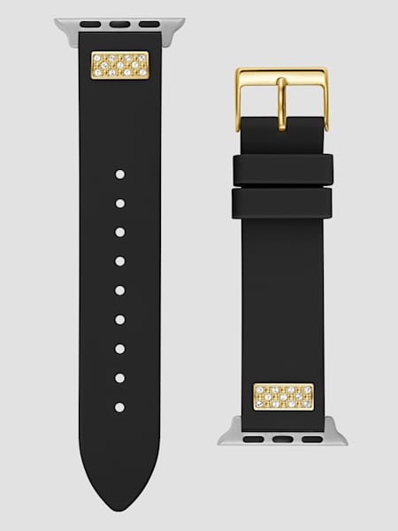 Rhinestone Black Silicone 38-40 mm Band for Apple Watch®