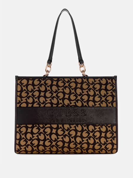 Myrtille Jacquard Logo Tote