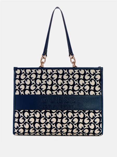 Myrtille Jacquard Logo Tote