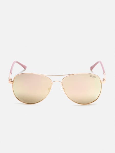 Lunettes de soleil aviateur rose