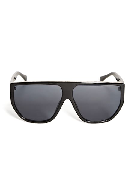 Flat Brow Plastic Round Sunglasses