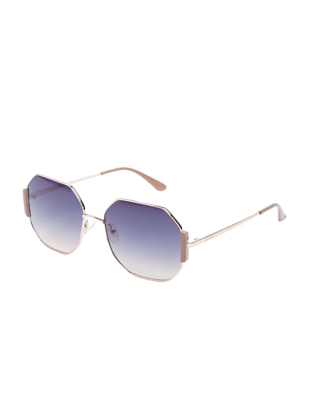 Lunettes de soleil géométriques en écaille