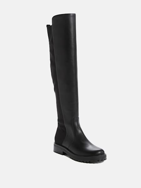 Analin Knit Panel Riding Boots
