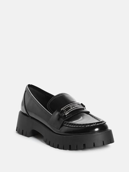 Apply Faux-Leather Logo Loafer