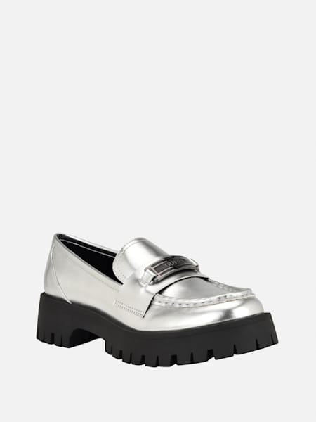 Apply Faux-Leather Logo Loafer