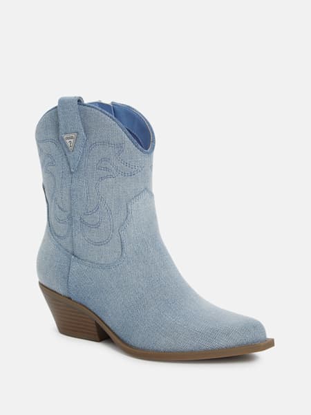 Daleton Denim Cowboy Booties