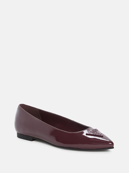 Eraca Patent Faux-Leather Flats