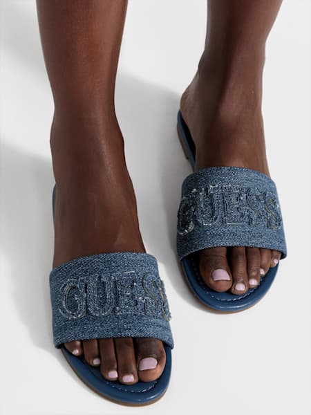 Havas Denim Slide Sandals