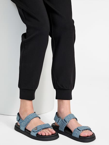 Jimmee Denim Strap Sandals
