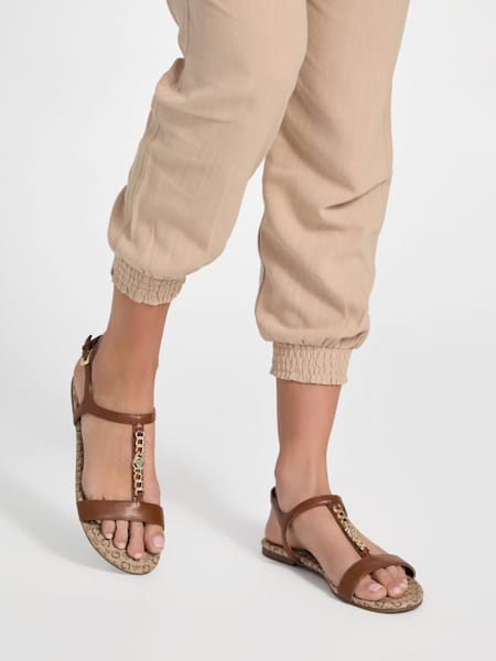 Lookon Logo Chain Strap Sandals