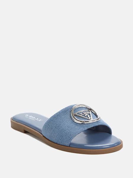 Magnify Denim Slide Sandals