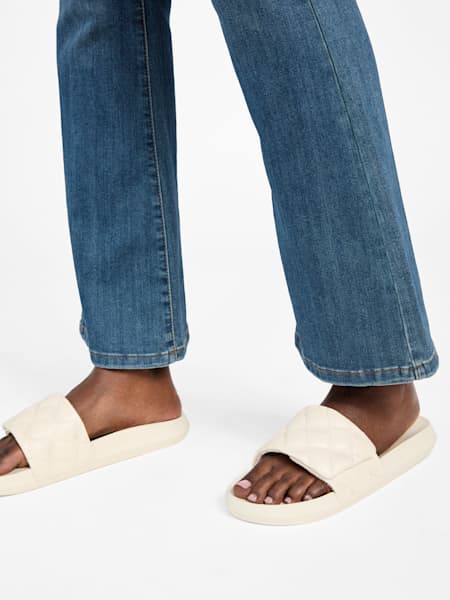 Pearlin Quilted Pool Slides