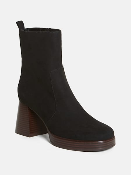 Redid Flared Block Heel Booties