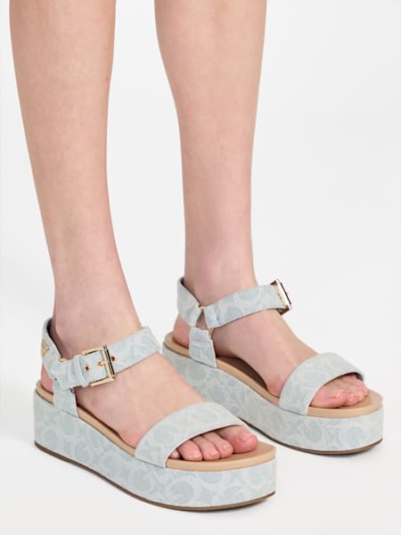 Wits Denim Flatform Sandals