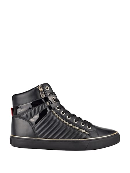 Black and gold guess shoes clearance