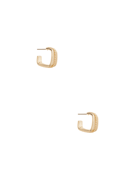 Gold-Tone Square Earrings