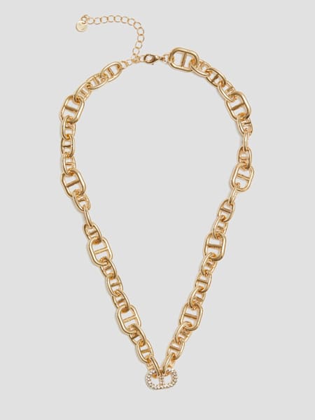 Gold-Tone Stone Necklace
