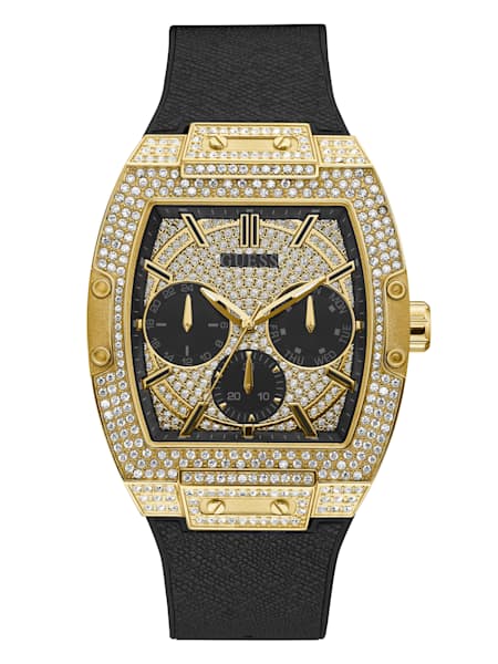 Gold-Tone Crystal Multifunction Watch