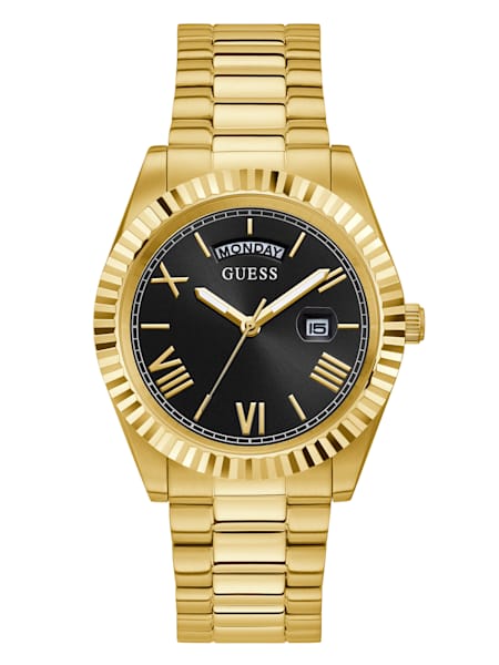 Connoisseur Gold-Tone and Black Analog Watch