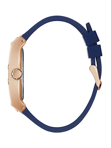 Rose Gold-Tone and Navy Barrel Analog Watch