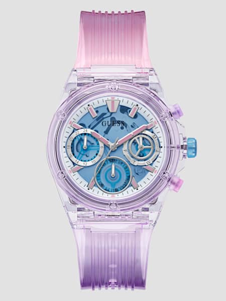Pink and Purple Multifunction Watch