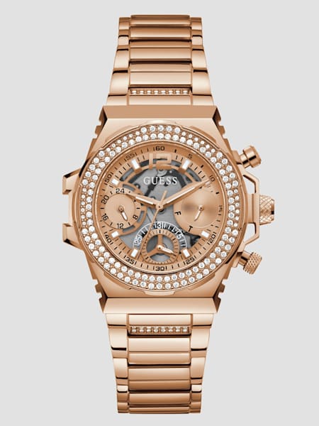 Rose Gold-Tone Chronograph Watch