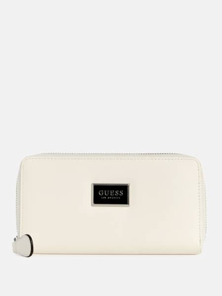 Abree Logo Saffiano Medium Zip-Around Wallet