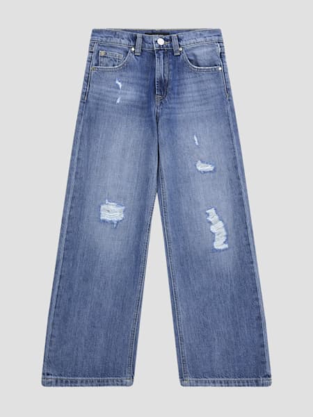 90s Distressed Wide Leg Jeans (7-16)