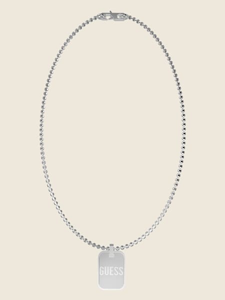 Silver-Tone Ball Chain Necklace