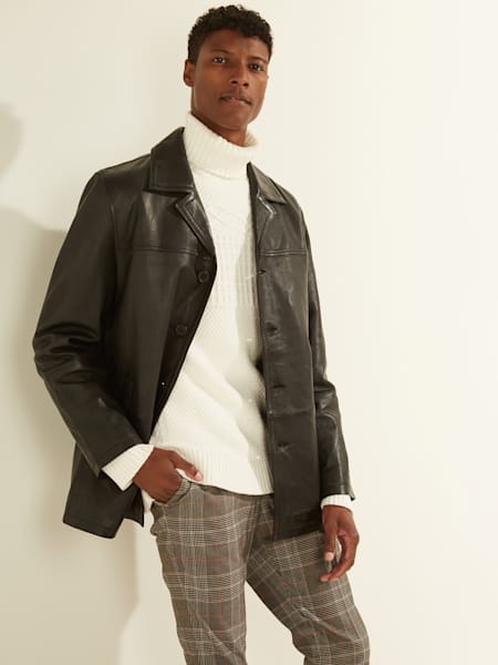 Men s Leather Jackets GUESS