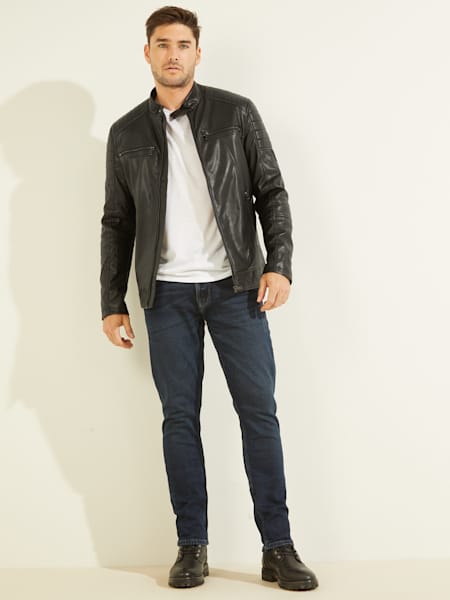 s.Oliver Faux Leather Jacket anthracite Fashion Jackets Faux Leather Jacket 