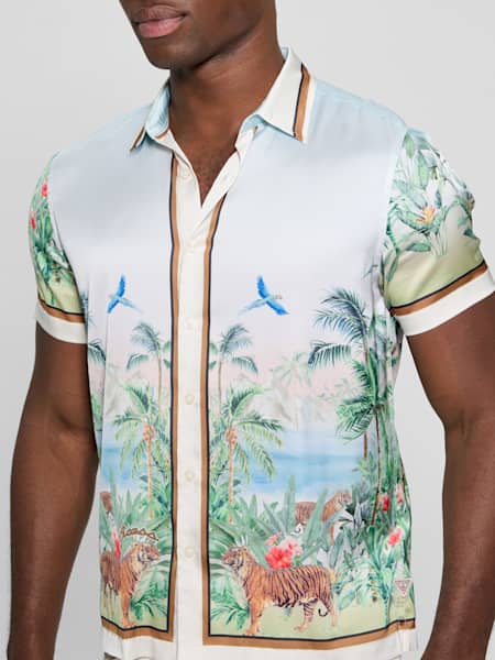 Eco Rayon Floral Hawk Shirt
