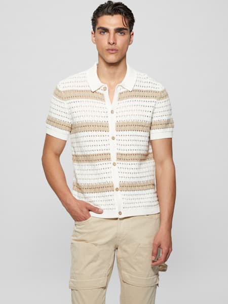 Eco Joshua Striped Crochet Shirt