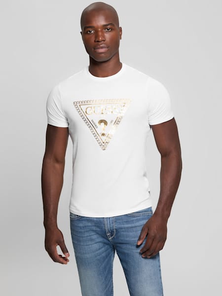Guess t shirt logo on sale