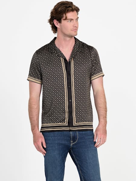 Eco Floral Mirror Satin Shirt
