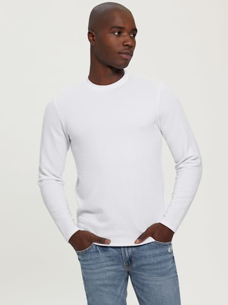 Textured Jersey Long-Sleeve Tee