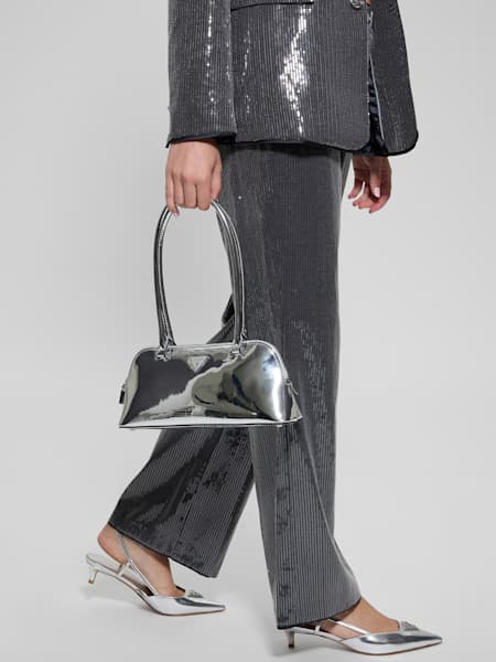 Image 247: Arnela Metallic Shoulder Satchel